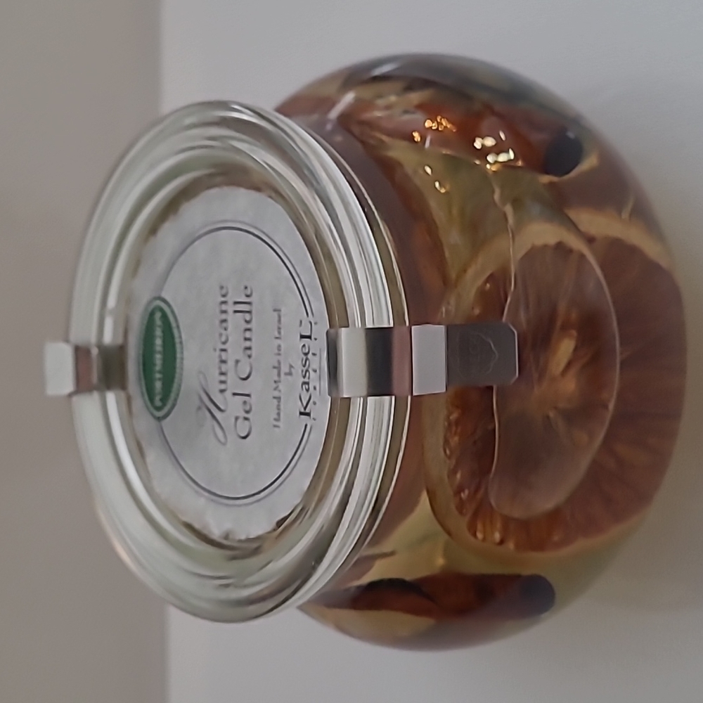 New New Portmeirion Hurricane  gel Candle Handmade in lsrael by Kassel